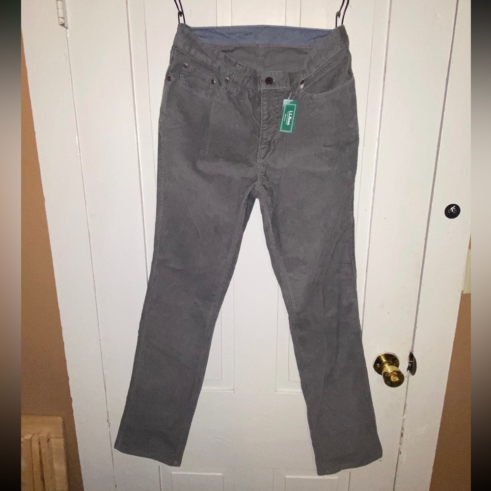 corduroy grey LL bean jeans